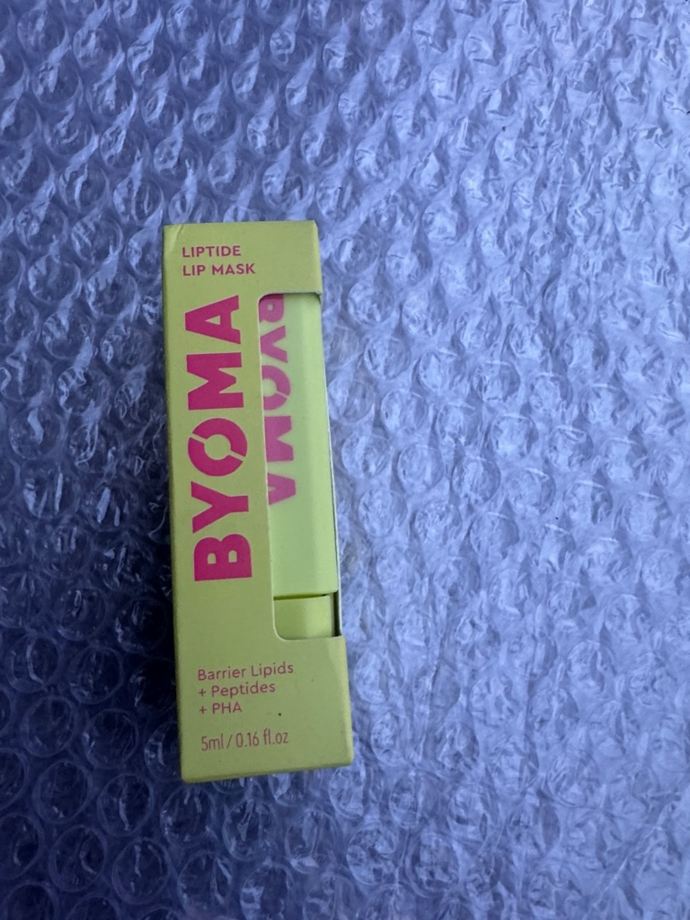 BYOMA Liptide Lip Mask — Hydrating Lip Treatment in Bright Yellow